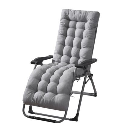 Sun Lounger Cushion Bench Chair Garden Sunbed Recliner Replacement Anti Slip Cushion - Grey - HOM-73123