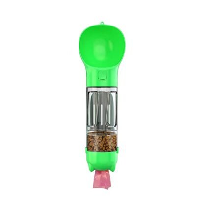 300 ml Pet Dog Water Bottle Portable Drinking Water Dispenser with Poo bags - Green - PET-60496